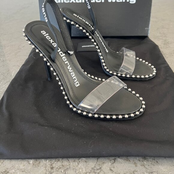 Alexander Wang Nova studded slingback sandals & transparent PVC Straps - Picture 4 of 7
